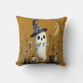 ブハロウィーン幽霊星空の夜ハーフムーンジャック クッション (正面)