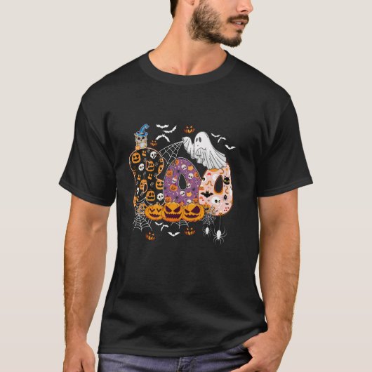 ブハロウィーン衣装スパイダーズ幽霊たちカボチャ魔女 Tシャツ (正面)
