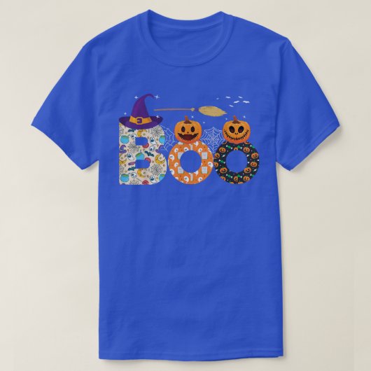 ブハロウィーン衣装スパイダーズ幽霊たちカボチャ魔女 Tシャツ (デザイン正面)