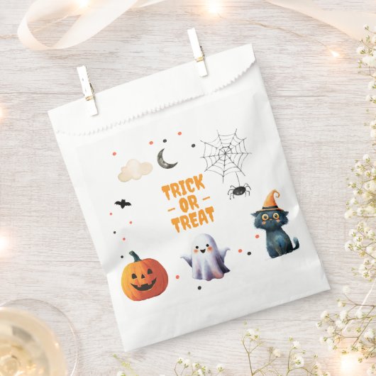 ブハロウィーン誕生日トリックまたはトリートサンキュー フェイバーバッグ (クリップ留めされた状態)