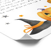 ブハロウィーン赤ちゃんシャワー言わないベビーゲーム ポスター (角)