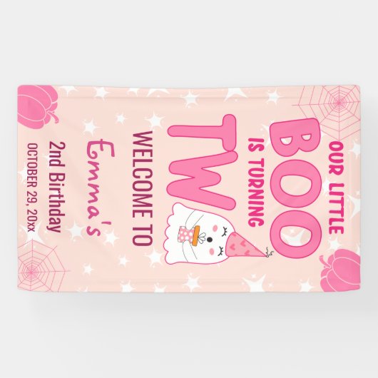 ブハロウィーン2回目の誕生日へようこそ 横断幕 (横)