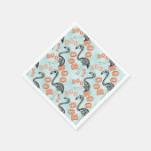 ブハロウィーン | フラミンゴ骨格 スタンダードカクテルナプキン (角)