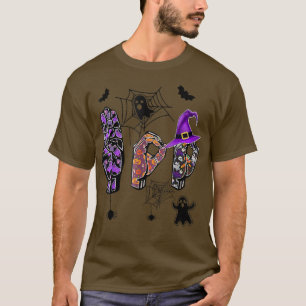 ブハンズアメリカンサイン言語プライドASLハロー Tシャツ