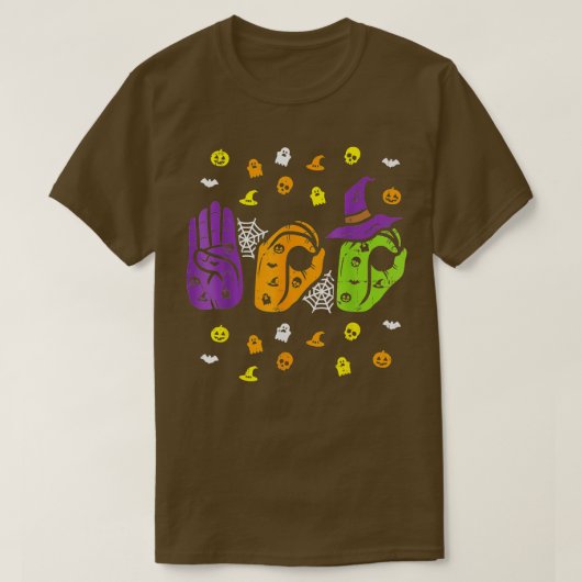 ブハンズアメリカンサイン言語プライドASL おもしろい H Tシャツ (デザイン正面)