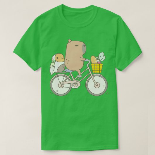 ブバイザギニアピグサイクリング Tシャツ (デザイン正面)