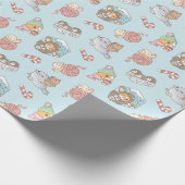 ブバイザギニアピグサウスポールホリデーパターン ラッピングペーパー (角)