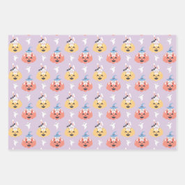 ブバニーハロウィーンラッピング紙3セット ラッピングペーパーシート