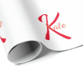 ブパーソナライズされたシンプルリデッシュ・モノグラム名   ラッピングペーパー (ロールコーナー)