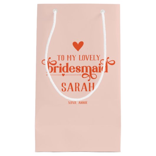 ブパーソナライズされたラモダンイド抱き枕 スモールペーパーバッグ (正面)