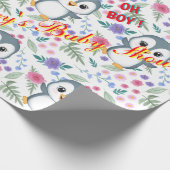 ブパーソナライズされたルお洒落ペンギンラッピング紙 ラッピングペーパー (角)