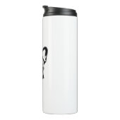 ブパーソナライズされたルフランスのドッグ白黒 タンブラー (回転右)