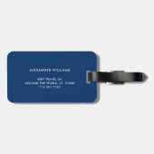 ブパーソナライズされた航海のルーホワイトストライプバッグラベル ラゲッジタグ (裏面横)