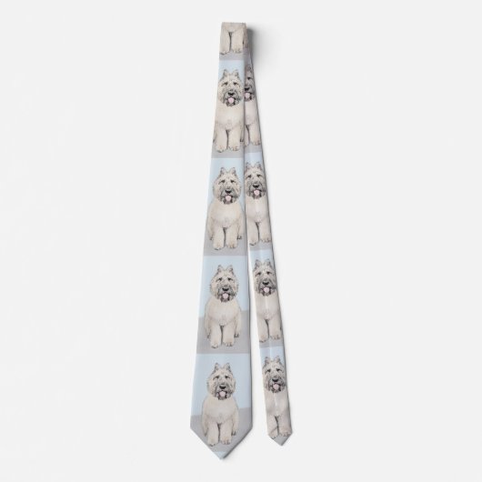 ブビエデフラン絵画ドルズオリジナルドッグアート ネクタイ (正面)