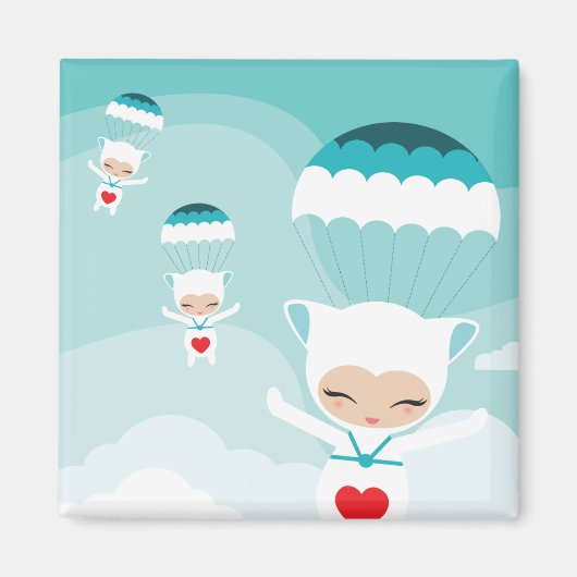 ブビリ飛んでいるン マグネット (正面)