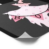 ブピンク幽霊パステルハロウィンデコールキッズルーム ポスター (角)