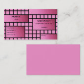 ブファンキーロック名刺、深いピンク 名刺 (正面/裏面)