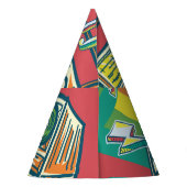 ブファンキーームボックスカラフルデザイン パーティーハット (裏面)