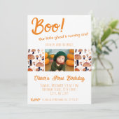 ブファースト誕生日マッシュルームハロウィーン秋 招待状 (スタンド正面)