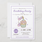 ブブアンドムーンチユニコーン誕生日 招待状 (正面)