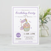 ブブアンドムーンチユニコーン誕生日 招待状 (スタンド正面)