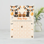 ブブラックキャットハローウィンパーティベビービンゴゲーム 招待状 (スタンド正面)