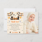 ブブラックキャットハローウィンパーティ写真 サンキューカード (正面)