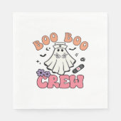 ブブークルーナースハロウィンおもしろい幽霊クラシックT スタンダードランチョンナプキン (正面)