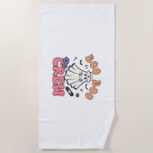 ブブークルーナースハロウィンおもしろい幽霊クラシックT ビーチタオル (正面)