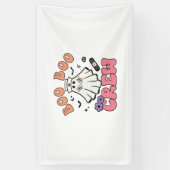 ブブークルーナースハロウィンおもしろい幽霊クラシックT 横断幕 (縦)