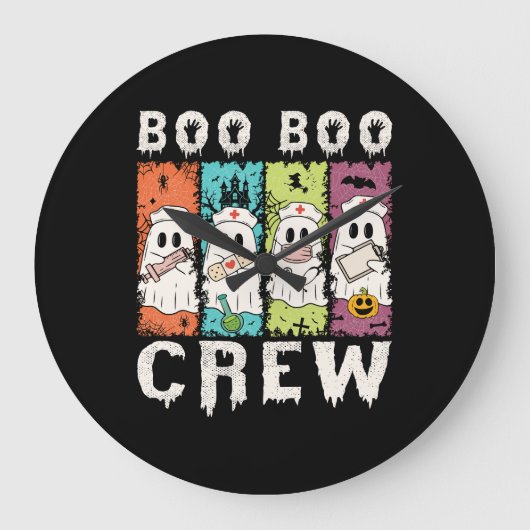 ブブークルーハロウィンナース ラージ壁時計 (正面)