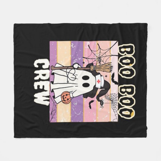 ブブークルーハロウィーン幽霊ナースエッセンシャルTシ フリースブランケット (正面(横))