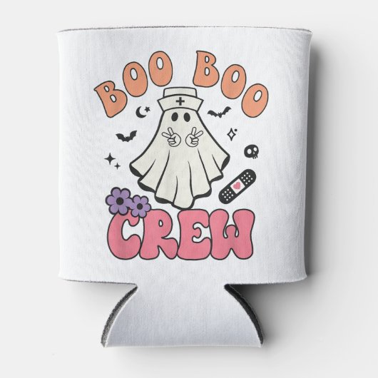 ブブークルー幽霊ドクター救急医療隊員ナースハロウィー 缶クーラー (正面)