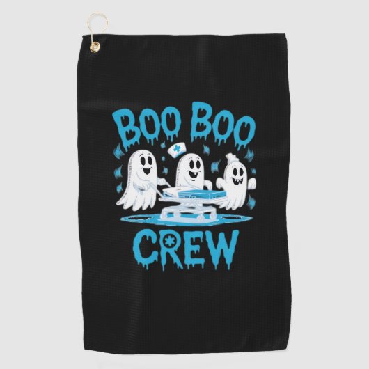 ブブークルー幽霊救急医療隊員ナースハロウィーンエッセン ゴルフタオル (正面)