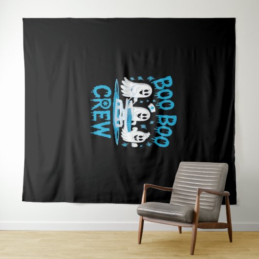 ブブークルー幽霊救急医療隊員ナースハロウィーンエッセン タペストリー (インサイチュ(横))