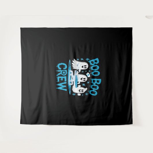 ブブークルー幽霊救急医療隊員ナースハロウィーンエッセン タペストリー (正面(横))