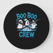 ブブークルー幽霊救急医療隊員ナースハロウィーンエッセン ラージ壁時計 (正面)