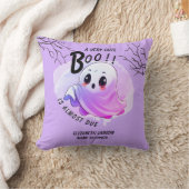 ブベイビーシャワーハロウィンパープルテーマかわいいパーティー クッション (ブランケット)