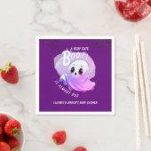 ブベイビーシャワーハロウィンパープルテーマかわいいパーティー スタンダードカクテルナプキン (インサイチュ)