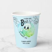 ブベイビーシャワーハロウィンブルーをテーマとしたかわいいパーティー 紙コップ (裏面)