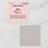 ブベイビーシャワーハロウィーンピンクをテーマとしたかわいいパーティー エンクロージャーカード (正面/裏面)