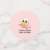 ブベイビーシャワーハロウィーンピンクをテーマとしたかわいいパーティー コンフェッティ (スモール正面)