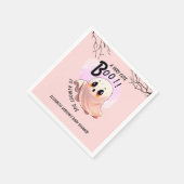 ブベイビーシャワーハロウィーンピンクをテーマとしたかわいいパーティー スタンダードカクテルナプキン (角)