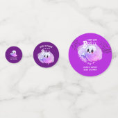 ブベイビーシャワーハロウィーン深いパープルをテーマにしたパーティー コンフェッティ (正面)