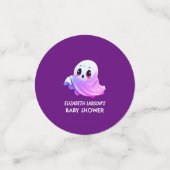 ブベイビーシャワーハロウィーン深いパープルをテーマにしたパーティー コンフェッティ (スモール正面)