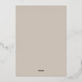 ブホホリデーファベストパーティー 箔招待状 (裏面)
