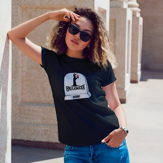 ブホラーハロウィーンウーメンズブラック Tシャツ