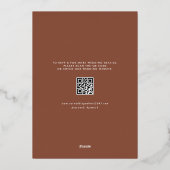 ブホ風ホワイトオーキッドとドライフラワーのQRコード ウェディング 箔招待状 (裏面)