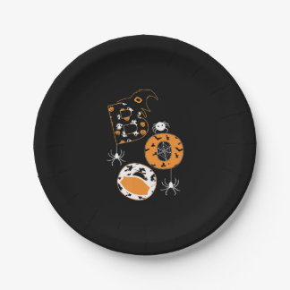 ブマスクスパイダーウィッチカボチャ模様 ペーパープレート