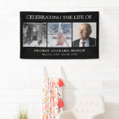 ブミニマルラックお祝い3枚の写真葬 横断幕 (インサイチュ)